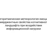 Алгоритмическая метеорология эмоций: эмерджентные свойства когнитивного ландшафта при воздействии информационной нагрузки